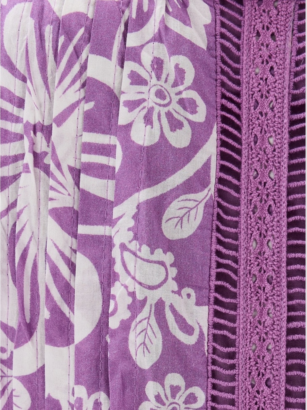 FARM Rio Sweet Garden Sleeveless Cotton Maxi Dress Sweet Garden Lilac XS - Picture 6 of 15